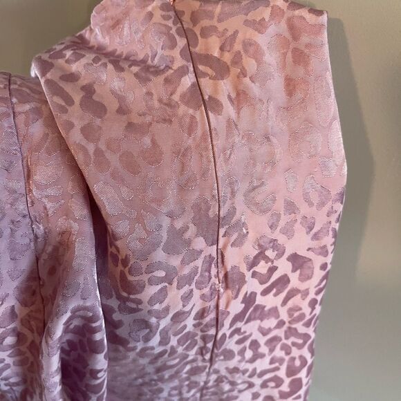 Blue Blush Purple Leopard Satin Mini Skirt || SZ L - Picture 13 of 13